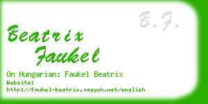 beatrix faukel business card